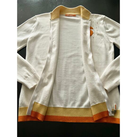 DISEISEI Full Zip Knit Sweater w/Stone Accents sz L (fits like a US sz Small) - Picture 9 of 16